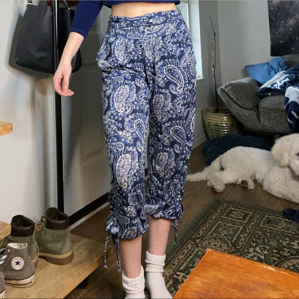 Blue Paisley Pants